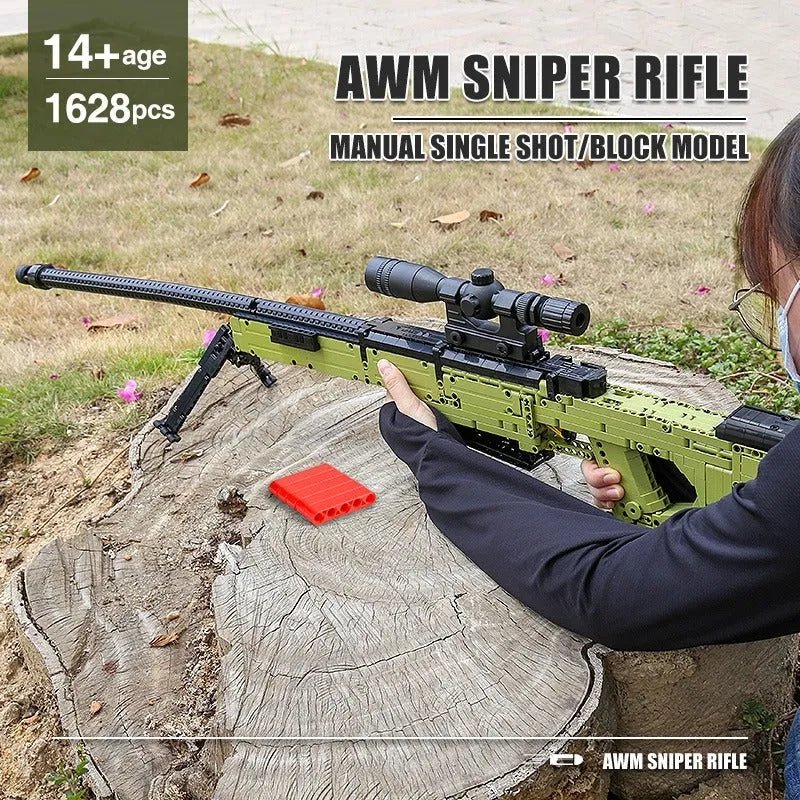 Military AWM Sniper Rifle Gun | 1628pcs