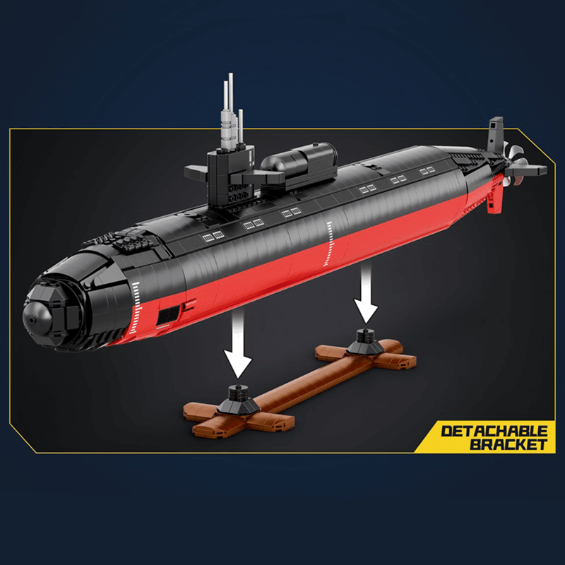 Military Los Angeles-Class SSN Submarine | 2987pcs – Motor Builds