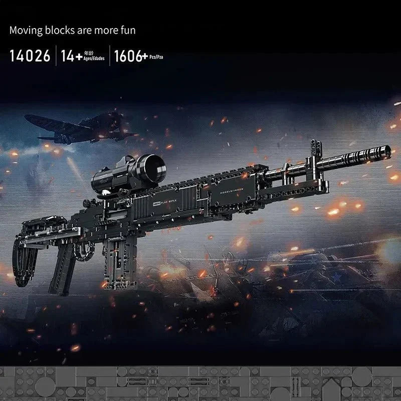 Military MK14 Battle Assault Rifle | 1606pcs – Motor Builds