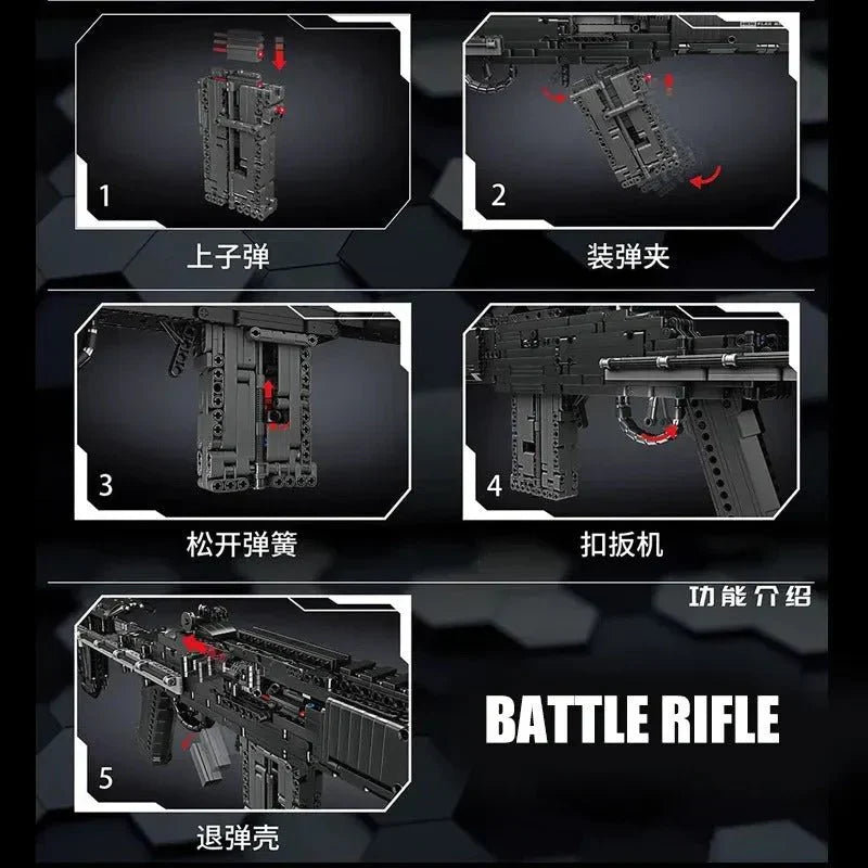 Military MK14 Battle Assault Rifle | 1606pcs