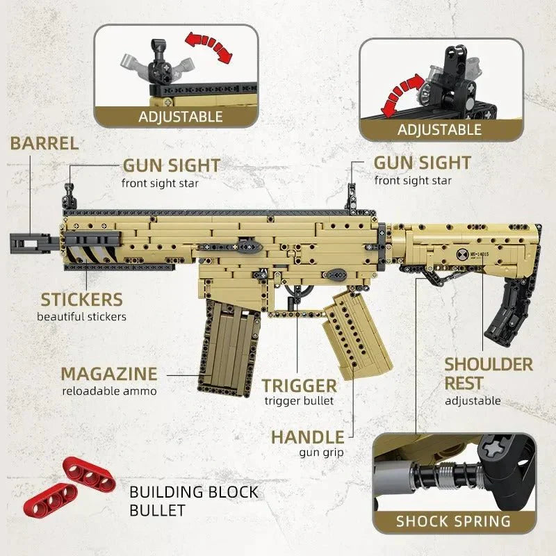 Military Scar Assault Rifle | 1369pcs