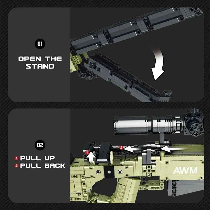 Military Super Magnum AWM Sniper | 1336pcs