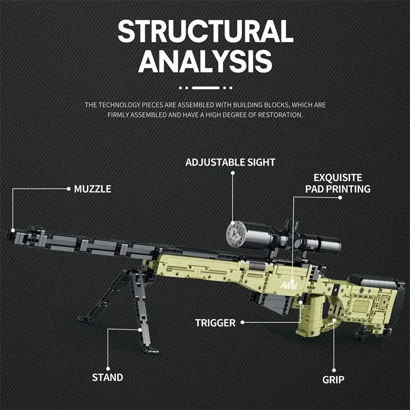 Military Super Magnum AWM Sniper | 1336pcs