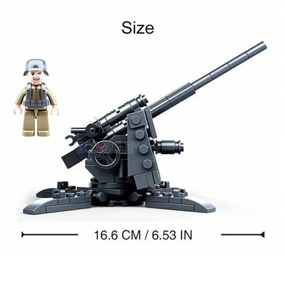Military WW2 Normandy Landing 88MM Anti-Tank Gun | 115pcs