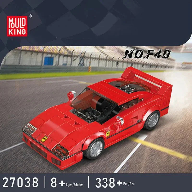 Mini 80s Twin-Turbo F40 Supercar | 338pcs