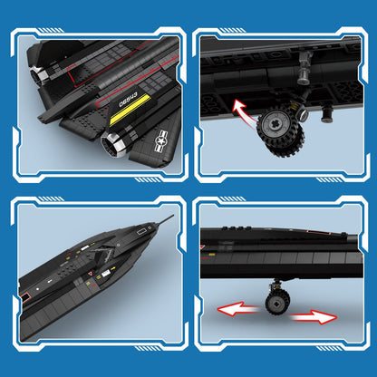 Sr71 Blackbird Tactical Aircraft | 1905pcs
