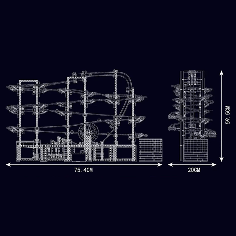 Motorised GBC Marble Run | 2437pcs