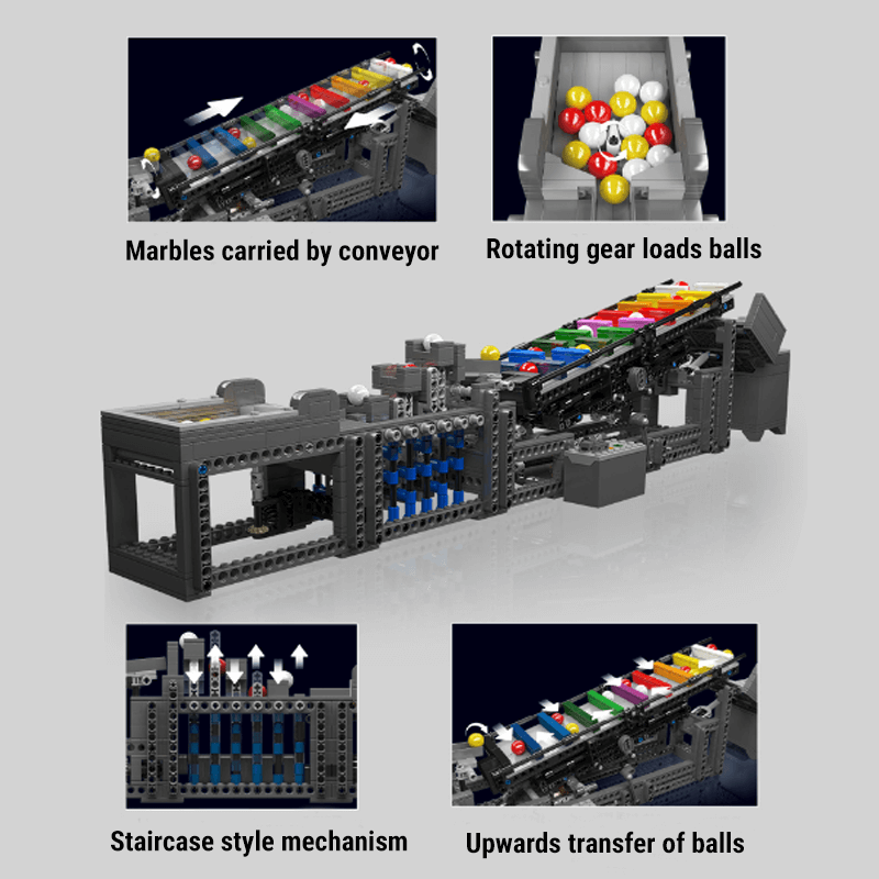 Motorised Rainbow Ladder GBC | 1280pcs