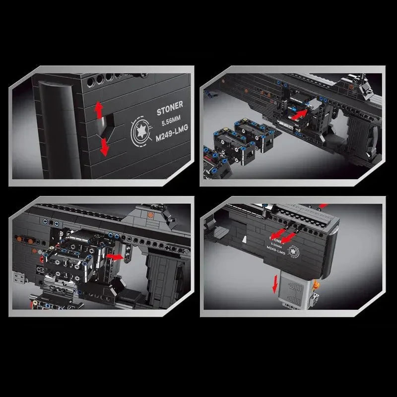 Motorized Burst Light Machine Gun | 1408pcs
