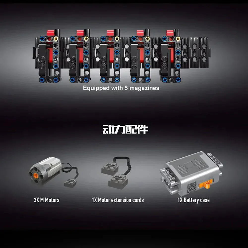 Motorized Burst Light Machine Gun | 1408pcs