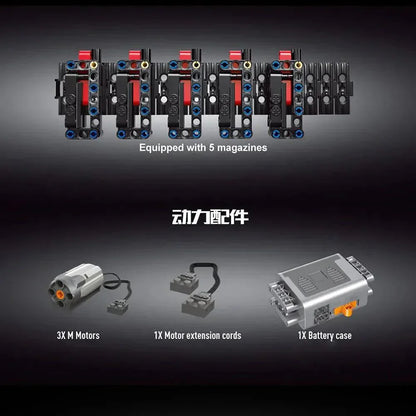 Motorized Burst Light Machine Gun | 1408pcs