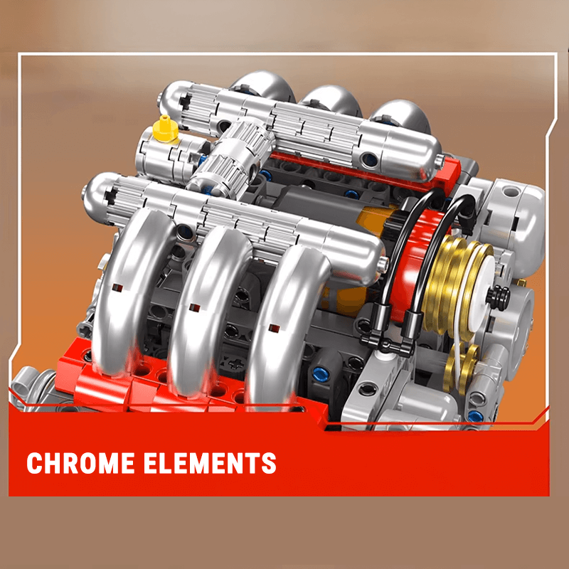 Motorized Flat-6 Boxer Engine | 608pcs