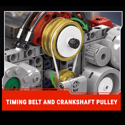 Motorized Flat-6 Boxer Engine | 608pcs