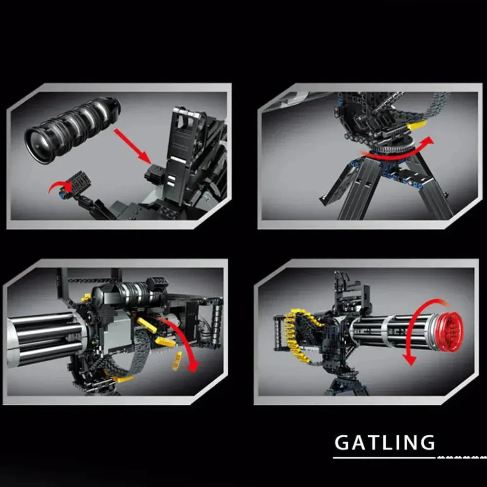 Motorized Gatling Heavy Machine Gun | 1935pcs