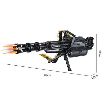 Motorized Military Gatling Gun Cannon | 1524pcs