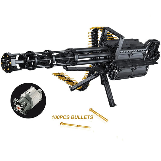 Motorized Military Gatling Gun Cannon | 1524pcs