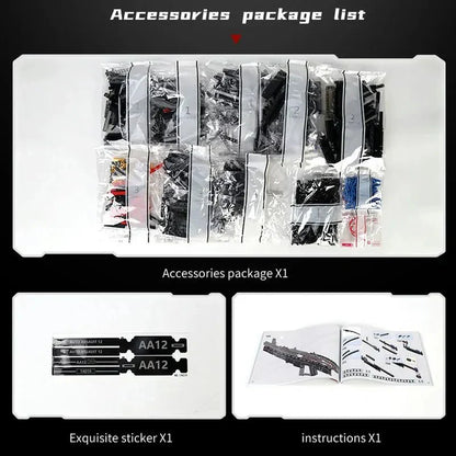 Motorized MPSAA-12 Assault Rifle | 1680pcs