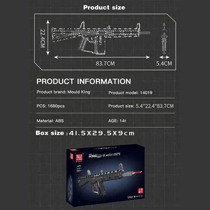 Motorized MPSAA-12 Assault Rifle | 1680pcs