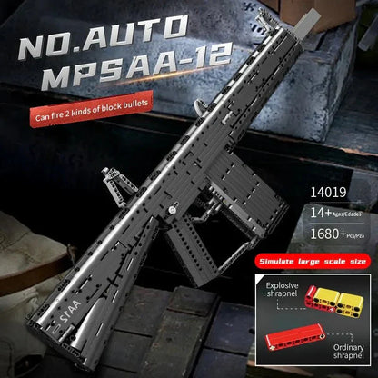Motorized MPSAA-12 Assault Rifle | 1680pcs