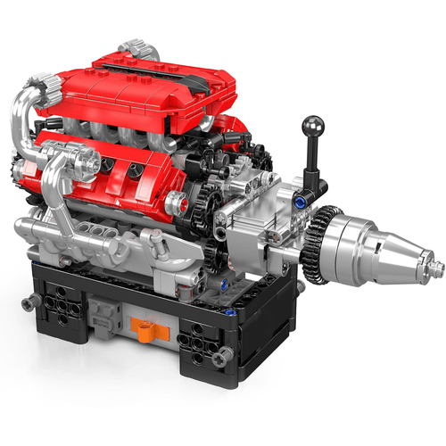 Motorized V8 Supercar Engine | 749pcs