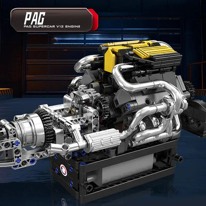 PAG Supercar V12 Engine Technic | 761pcs