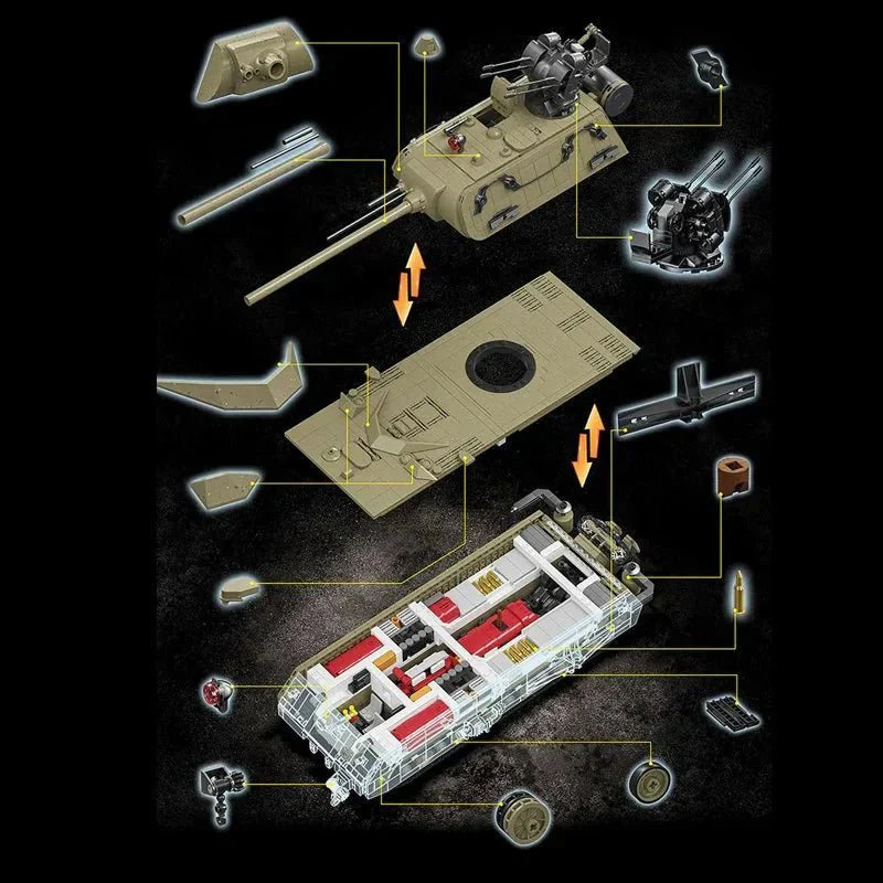 Panzer VIII Maus Tank Military | 3339pcs