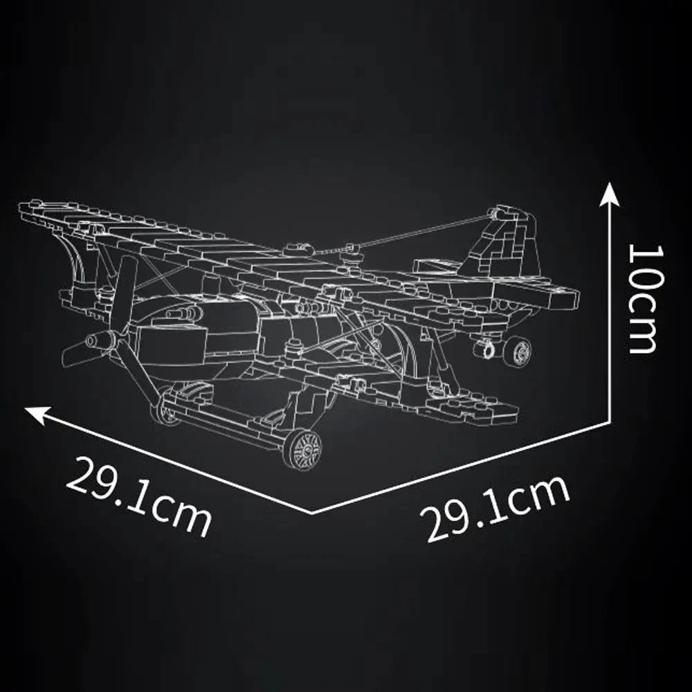 Racing Biplane American Style | 540pcs – Motor Builds