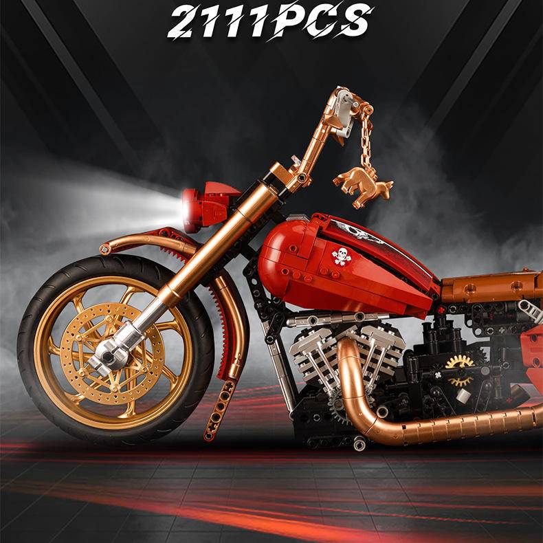 Red Custom Chopper | 2111pcs
