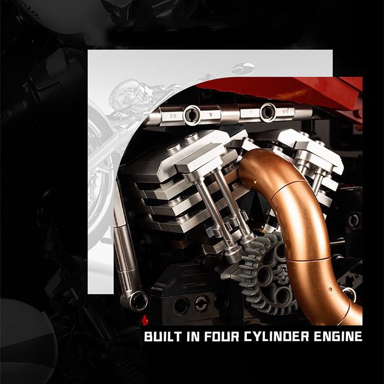 Red Custom Chopper | 2111pcs