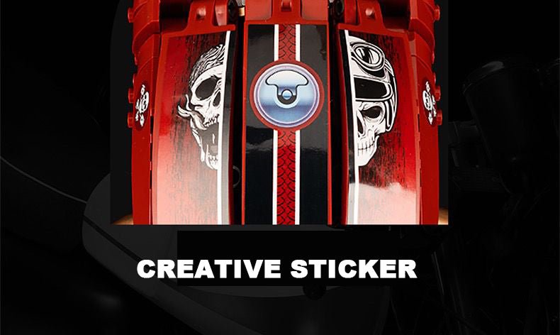 Red Custom Chopper | 2111pcs