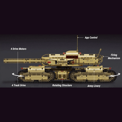 Remote Controlled Army 4 Track Tank | 3295pcs