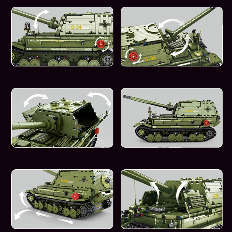 Remote Controlled Ferdid Tank Destroyer | 2435pcs