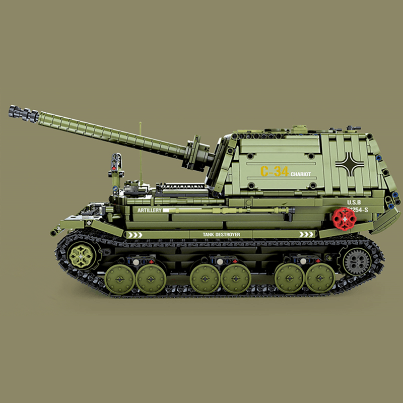 Remote Destroyer Remote Controlled Ferdid Tank Destroyer | 2435pcs – Motor Builds