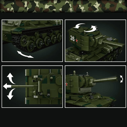 Remote controlled KV-2 tank | 897pcs