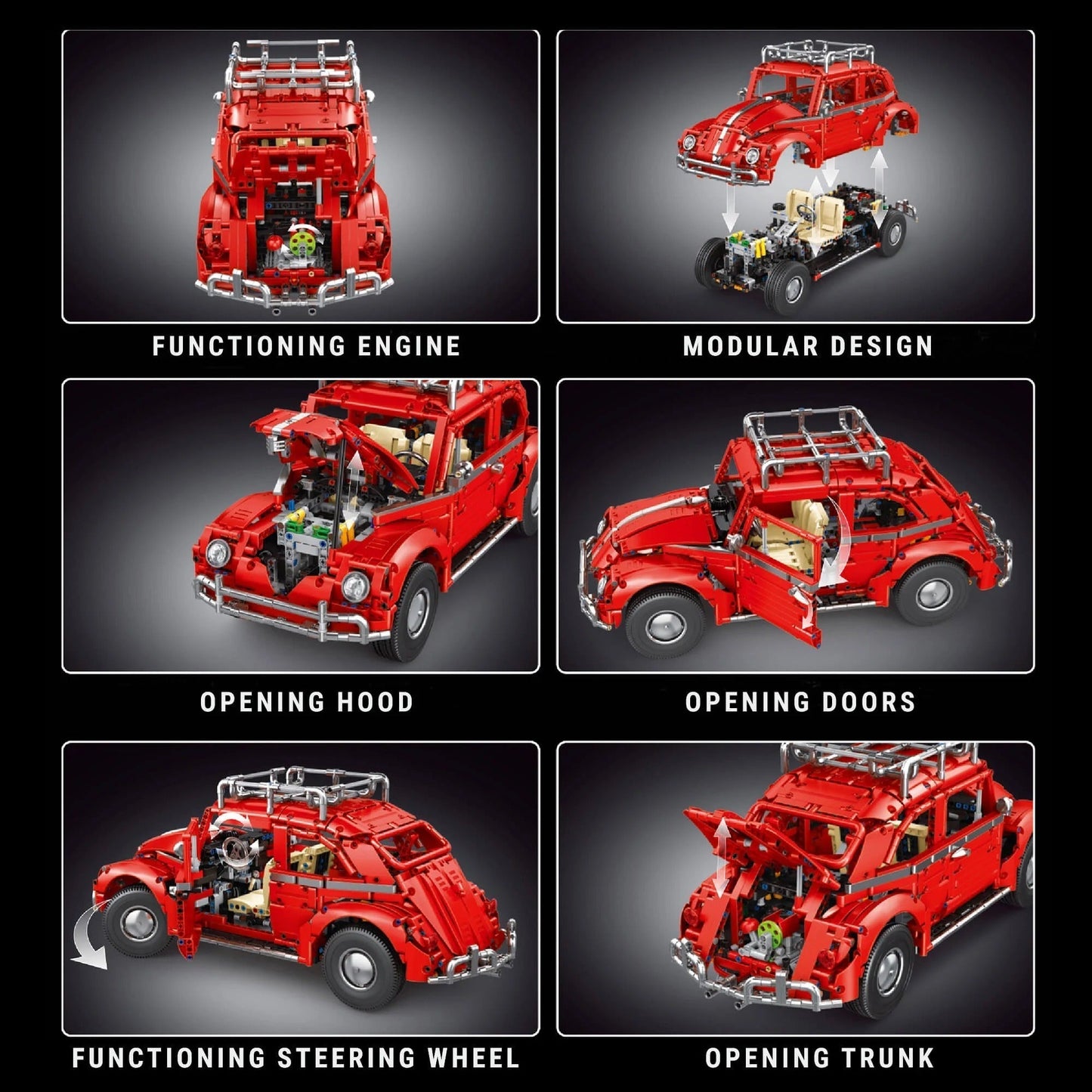 Retro Beetle Car Classic | 2660pcs