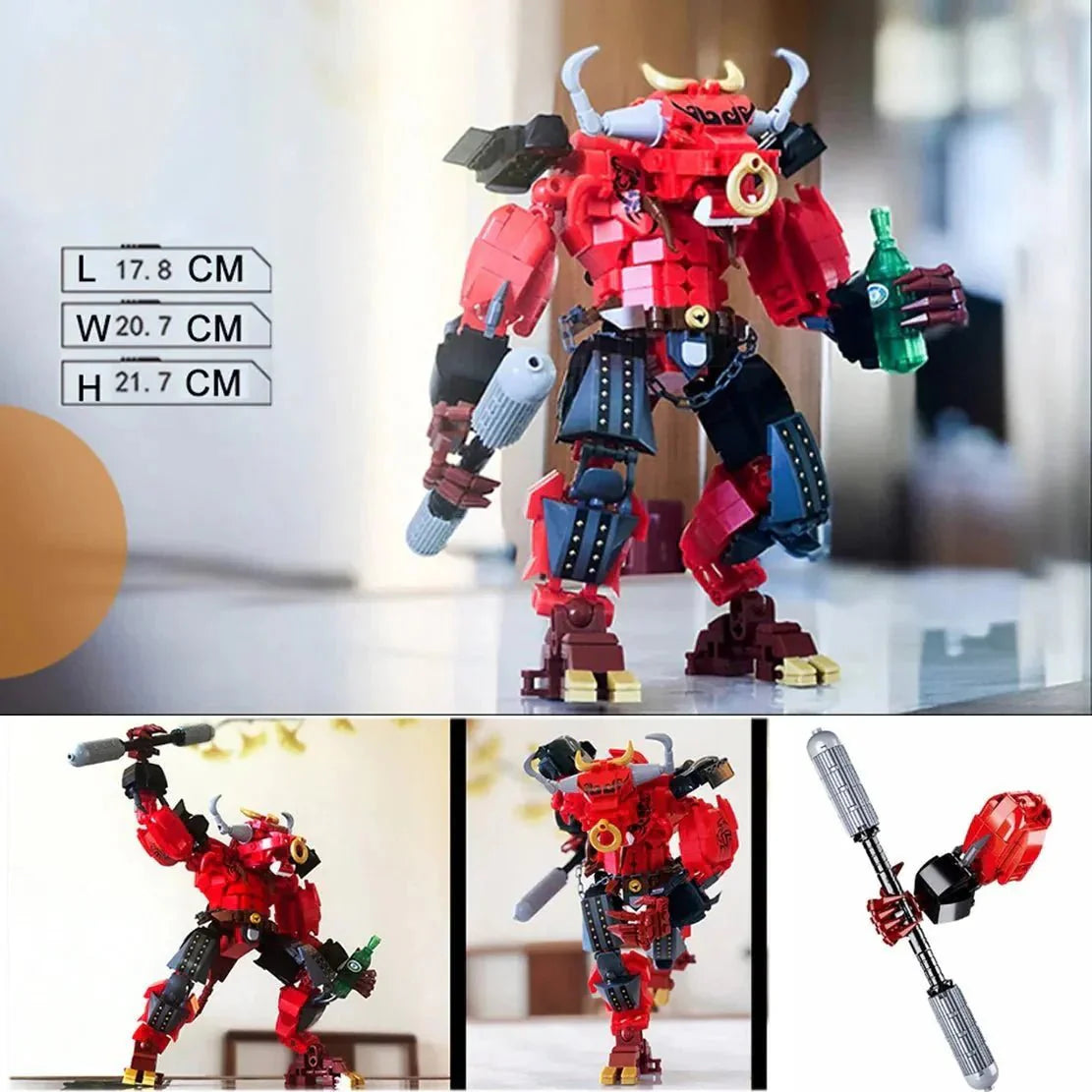 Transformers Bull Demon Mecha Warrior Bricks Toy | 606pcs – Motor Builds