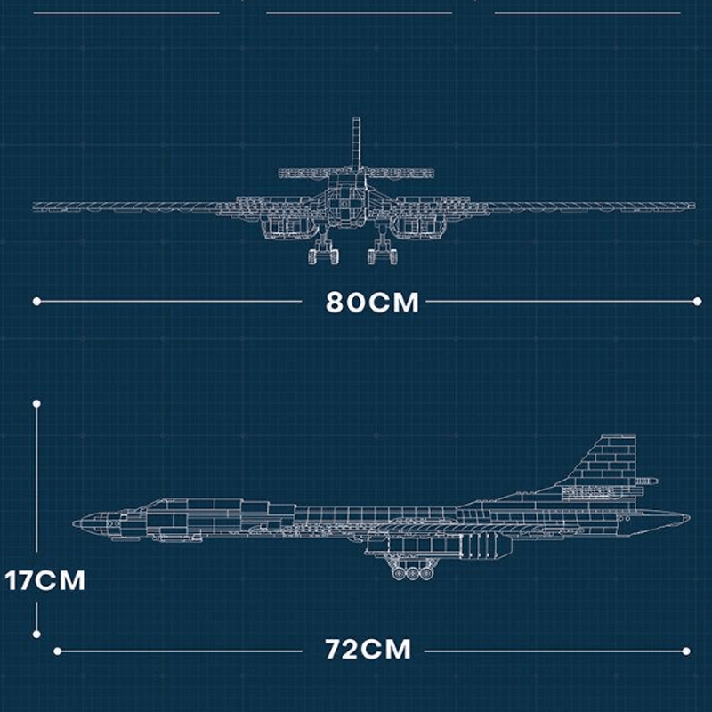 TU-160 Strategic Bomber | 1597pcs