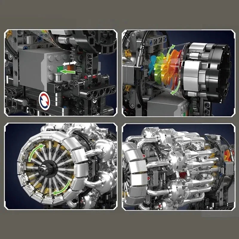 Turbojet Engine Model Kit | 1214pcs