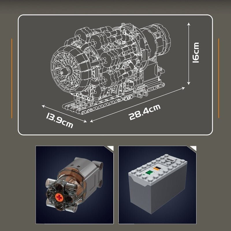 Turbojet Engine Model Kit | 1214pcs