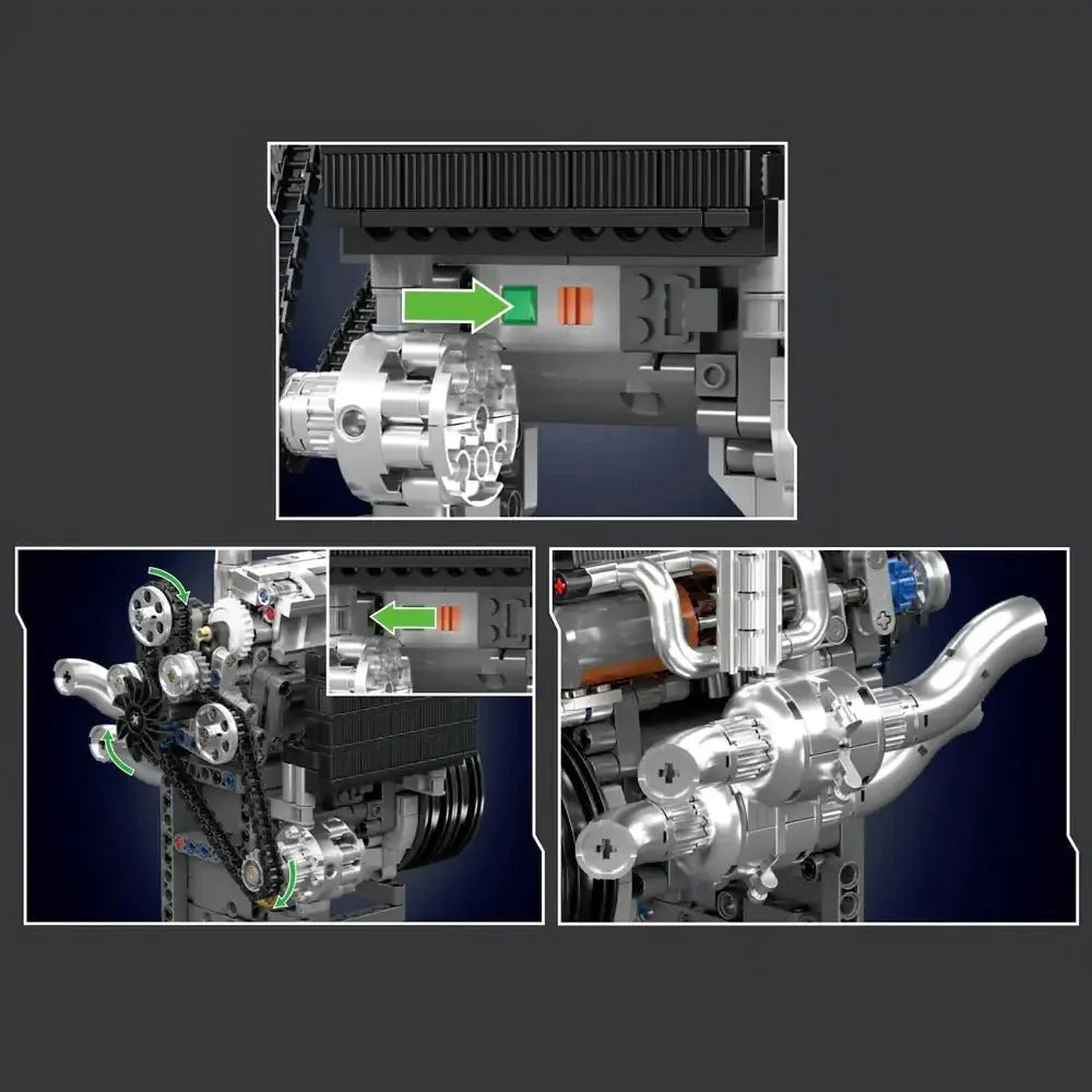 V8 Supercar Engine Kit | 739pcs