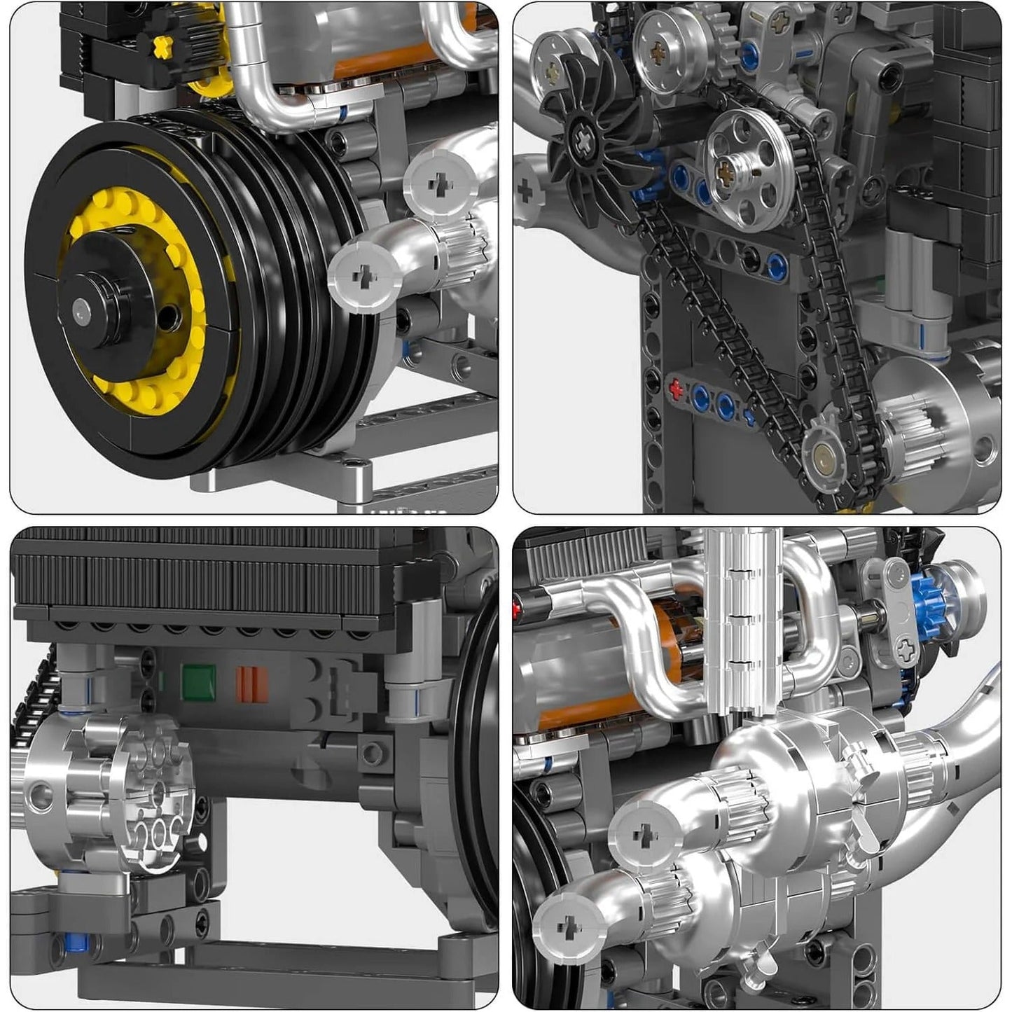 V8 Supercar Engine Kit | 739pcs