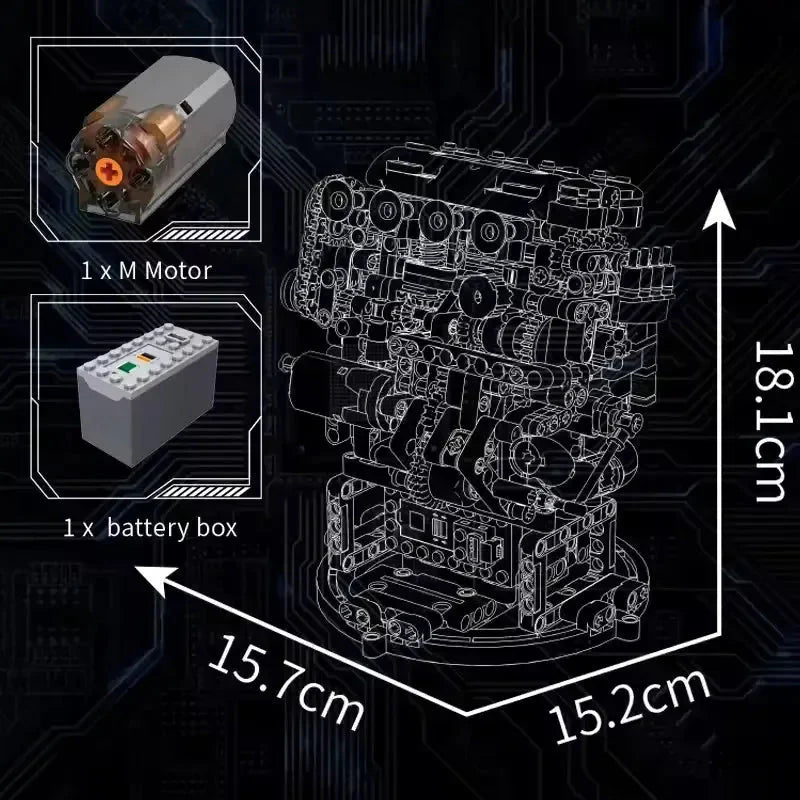 VTEC DOHC Motorized Engine | 772pcs