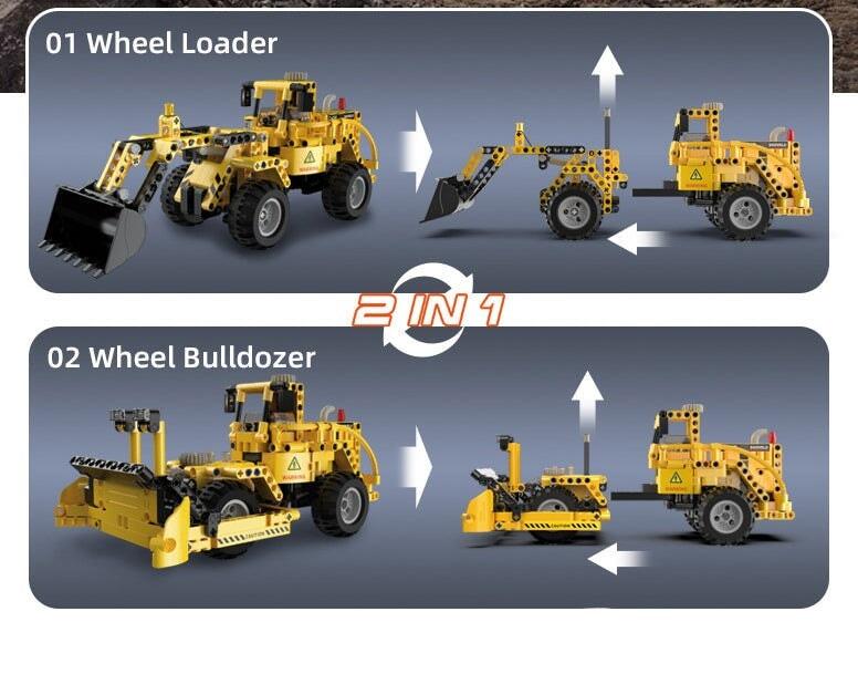 Wheel Loader Bulldozer Combo | 693pcs