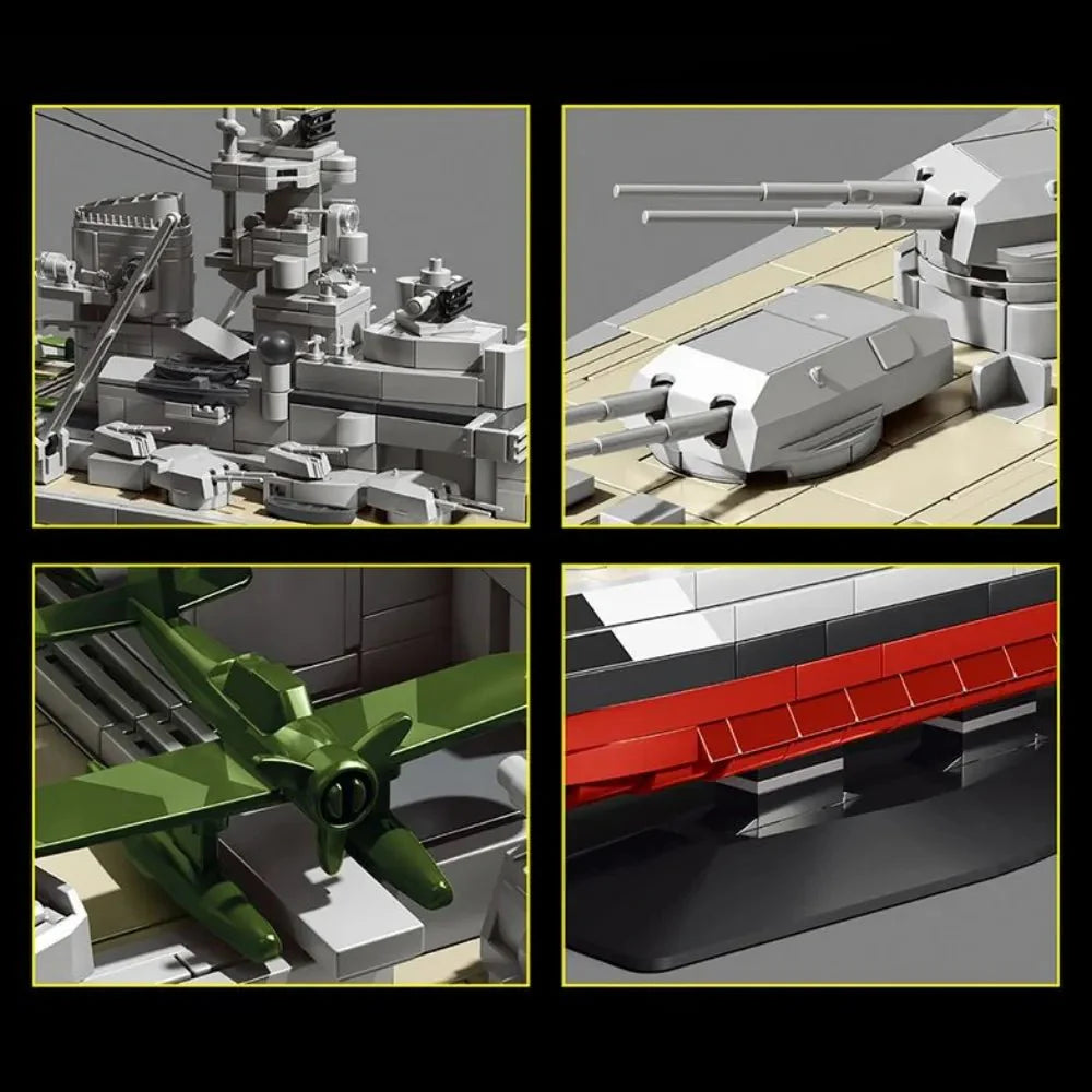 WWII Battleship 1940 | 2686pcs