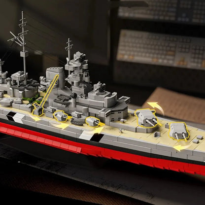 WWII Battleship 1940 | 2686pcs